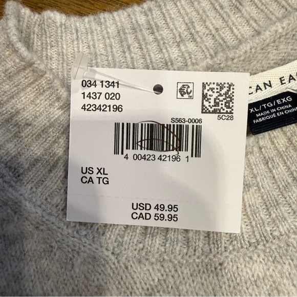 American Eagle Outfitters Gray Diet CokeSweater New with Tags cropped - Picture 3 of 9